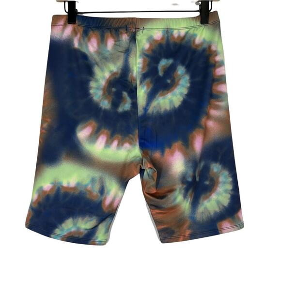NWT Nordstrom AFRM Lars Bike Shorts In Soft Multi Spiral Tie Dye Size - Picture 5 of 7